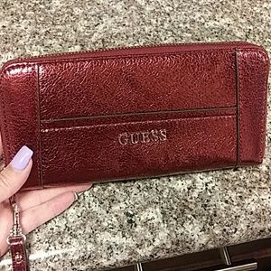 Maroon Guess Wallet/Clutch